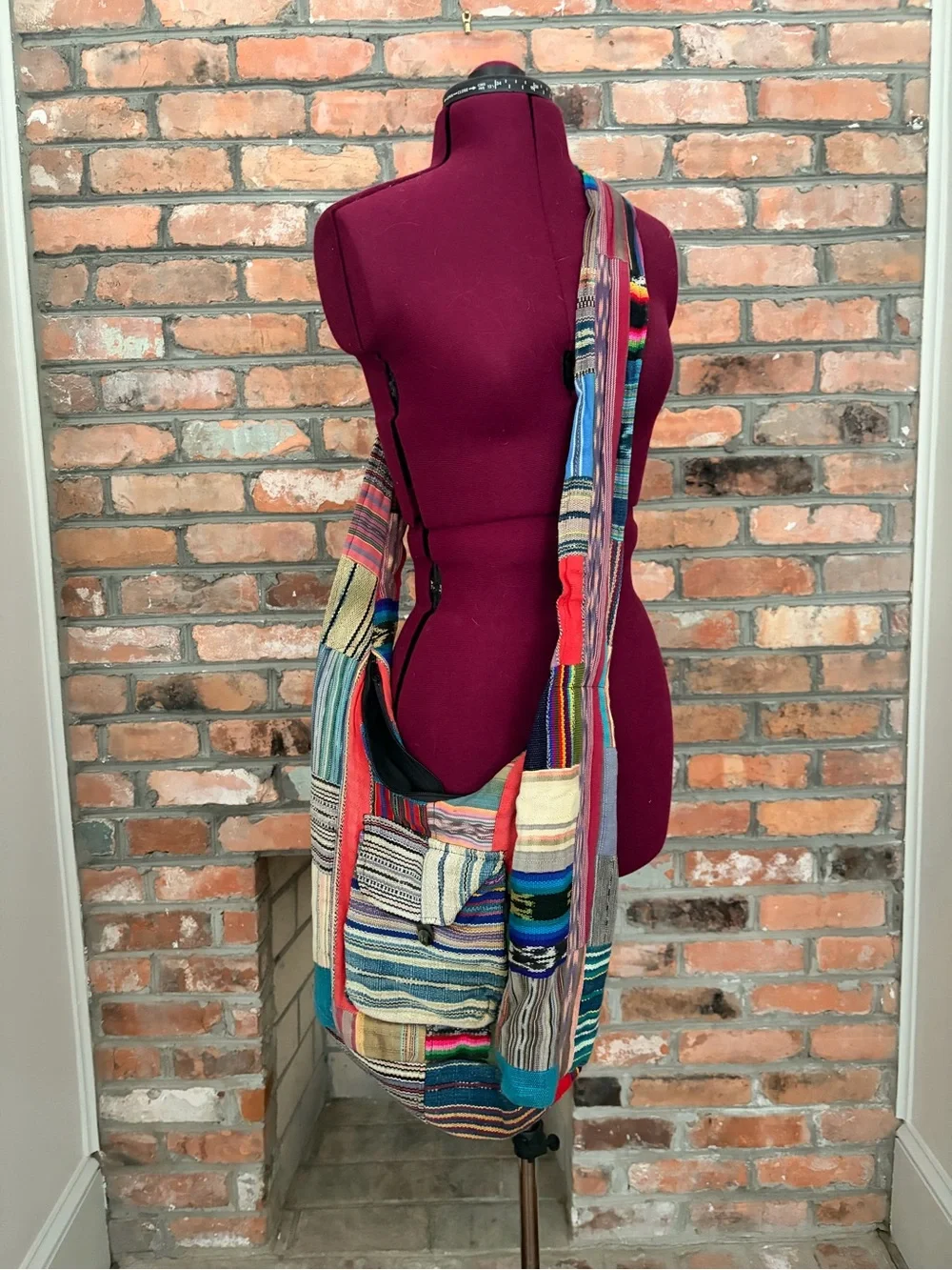 Bohemian Multicolor Patchwork Crossbody Bag